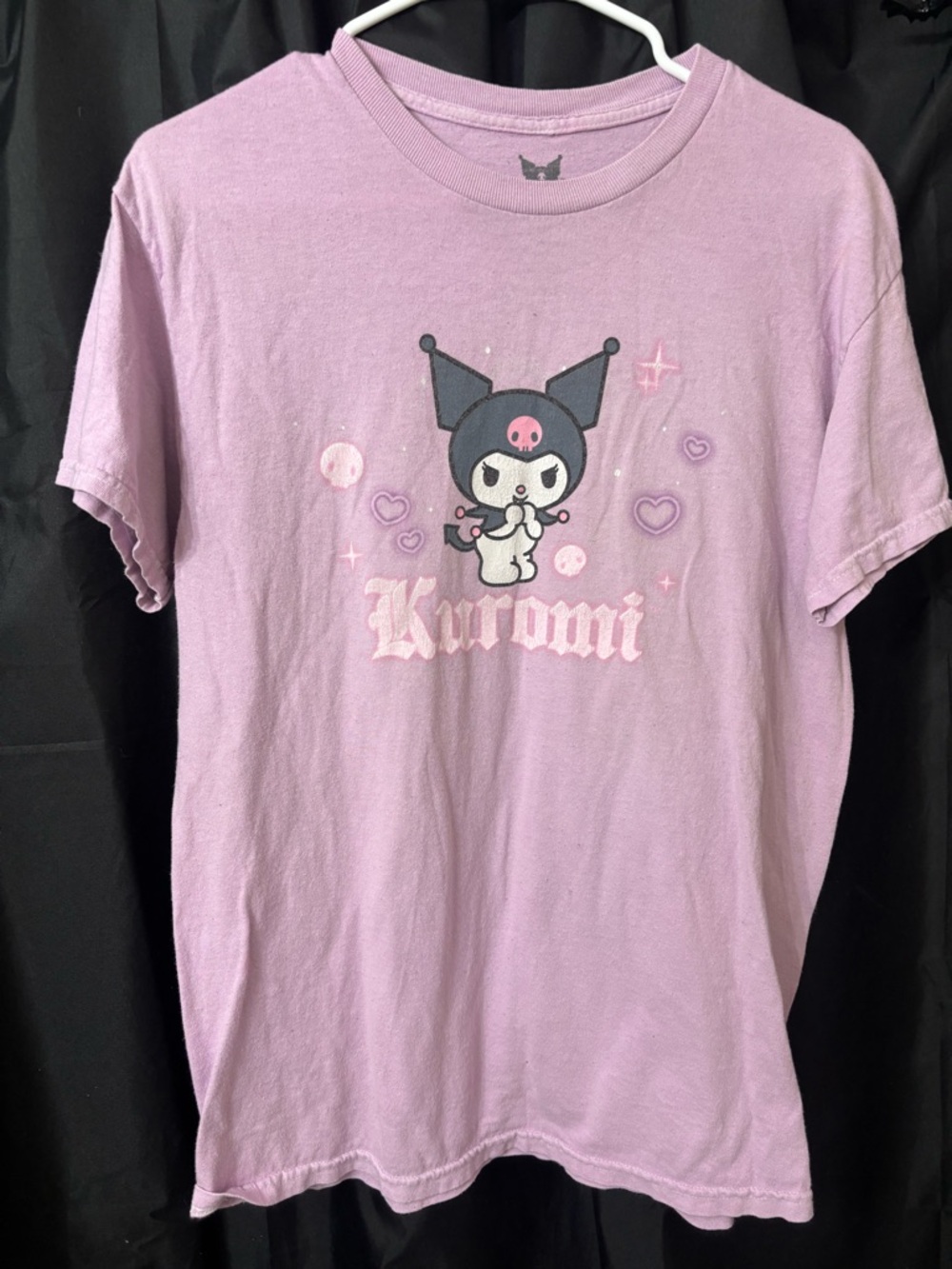 Kuromi Graphic Tee - Lavender Short Sleeve Top